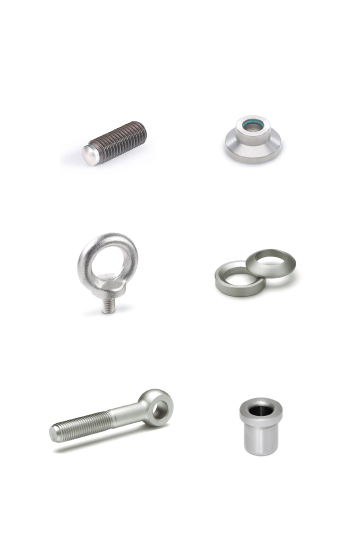 Tornillos, empujadores, arandelas, bujes